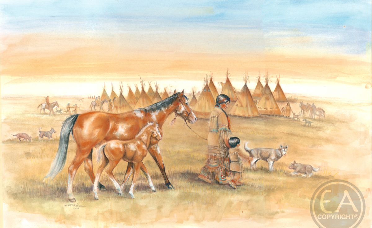 Plains Indians Bringing in the Watch-eyed Colt